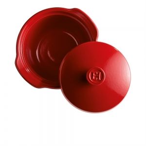 EMILE HENRY Керамична дълбока тенджера с капак "ONE POT" - 2 л - Ø22,5 см - цвят червен