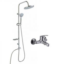 Промоционален комплект 2 в 1 Стационарна душ система за баня + Смесител за вана/душ КАПРИ