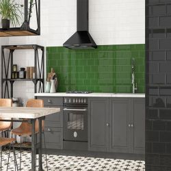 Зелени стенни плочки за кухня и баня METRO VERDE 10х20 см