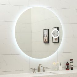 Огледало за баня с LED осветление и увеличително огледало 100х100 см ICL 1807