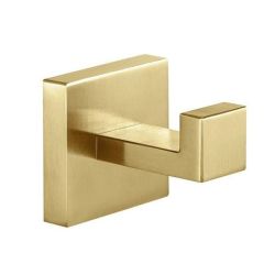 Златна матирана единична закачалка за баня REA BRUSH GOLD 332916A