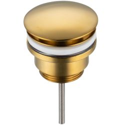 Луксозен златен матиран клик сифон за мивка за баня BALNEO D BRUSH GOLD