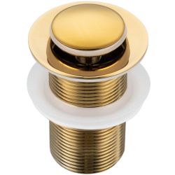Златен матиран клик сифон за мивка за баня без преливник BALNEO B BRUSH GOLD