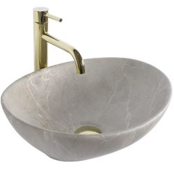 Мивка за баня за монтаж върху плот SOFIA BEIGE MATT 41х35 см