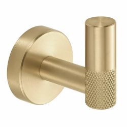 Златна матирана единична закачалка за баня REA MODERN BRUSH GOLD 6606