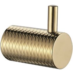 Златна матирана единична закачалка за баня REA PRISM BRUSH GOLD 9706
