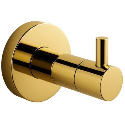 Златна единична закачалка за баня BALNEO QUBE-1 GOLD