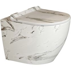 Стенна тоалетна чиния без ринг ICC 4937 MARBLE TORNADO