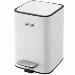 Бяло кошче за тоалетна и баня 3 л с капак с плавно затваряне FR LINE WHITE