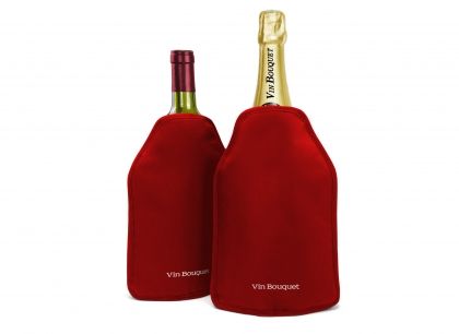 Vin Bouquet Охладител за бутилки с гел - цвят червен