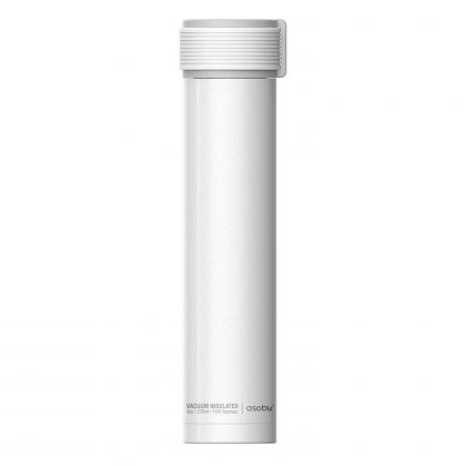 ASOBU  Двустенна термо бутилка “SKINNY MINI“ - 230 мл - цвят бял