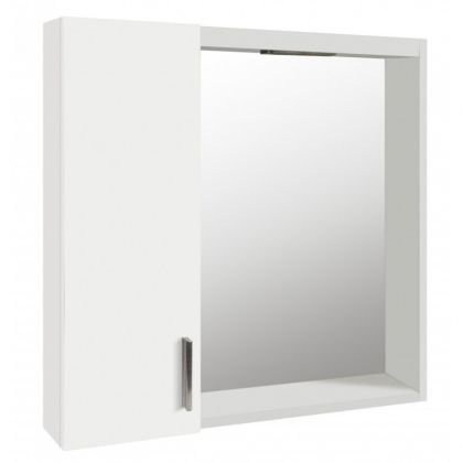 Шкаф за баня от PVC огледален с LED осветление 60 см горен ICMC 1355-65