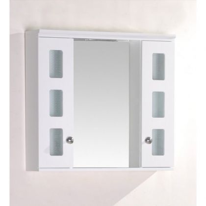 Шкаф за баня от PVC горен огледален с LED осветление 60 см ICMC 1043-60