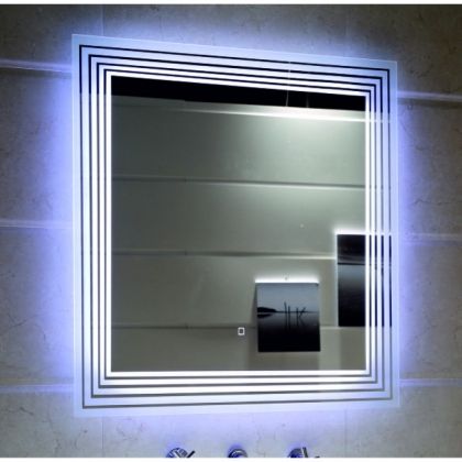 Огледало за баня с LED осветление ДИА 80х80 см ICL 1496