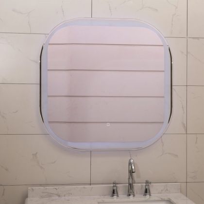 Огледало за баня с LED осветление КАРЛИ 80х80 см ICL 1523