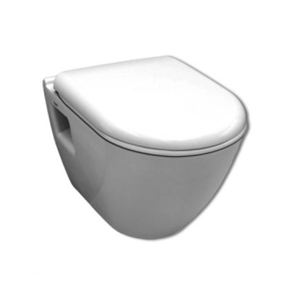 Стенна тоалетна чиния с вградено биде SMART 48 см и седалка SEREL SM12GTL