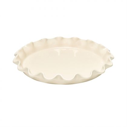 EMILE HENRY Керамична форма за тарт "RUFFLED TART DISH" - Ø33 см - цвят екрю