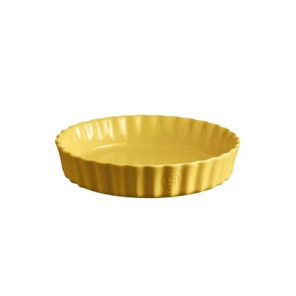 EMILE HENRY Керамична дълбока форма за тарт "DEEP FLAN DISH" - Ø24 см - цвят жълт