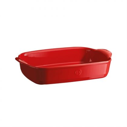 EMILE HENRY Керамична правоъгълна форма за печене "RECTANGULAR OVEN DISH"- 36,5х23,5 см - цвят червен