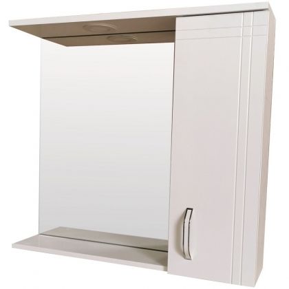 Шкаф за баня от PVC горен с осветление НАТАЛИЯ 55 см с дясна колона