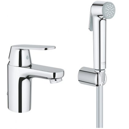 Смесител за мивка за баня EUROSMART COSMOPOLITAN с хигиенен ръчен душ GROHE 23125000