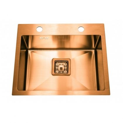 Кухненска мивка от неръждаема стомана за вграждане 50х42х20 см злато ICK 5032G
