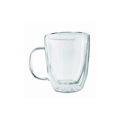 Nerthus Двустенна стъклена чаша с дръжка - 350 мл