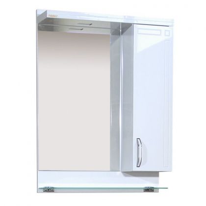 Горен шкаф за баня от PVC РИМ ПЛЮС 55 см с осветление