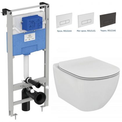 Промоционален комплект структура за вграждане и стенна тоалетна чиния TESI AquaBlade