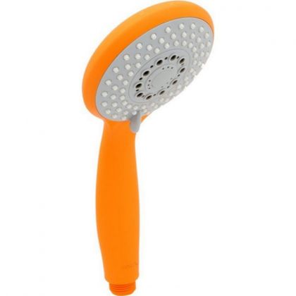 Оранжев подвижен ръчен душ за баня с 3 функции FALA SALTO 10 см