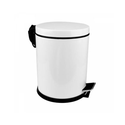 Бяло кошче за баня и тоалетна 5 л с капак с плавно затваряне FORMA VITA