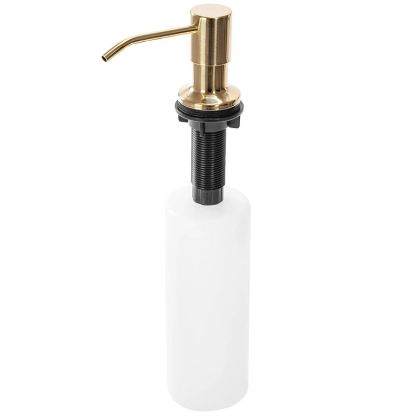 Златен дозатор за течен сапун за кухненска мивка за вграждане REA ROUND