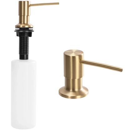 Златен матиран дозатор за течен сапун за кухненска мивка за вграждане REA