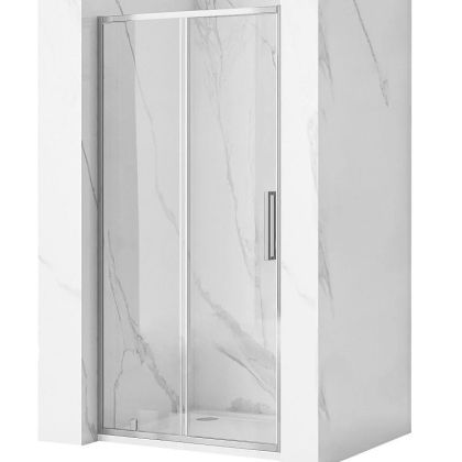 Преграден параван за баня RAPID SLIDE CHROME 100/110/120/130/140/150 см с 6 мм прозрачно стъкло и хромиран профил