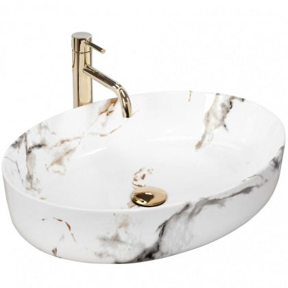 Мивка за плот QUEEN CARRARA 55х42 см
