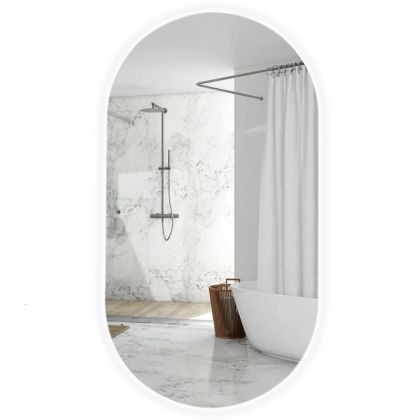 Огледало за баня REA EGG с LED осветление с функция против изпотяване 60х80 см