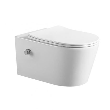 Стенна тоалетна чиния с вградено биде ICC 3755W BIDET LUX