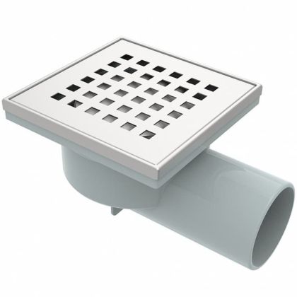 Подов рогов сифон за баня 10х10 см хром ICD 6410 C