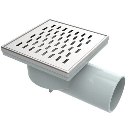 Подов рогов сифон за баня 10х10 см хром ICD 6413 C