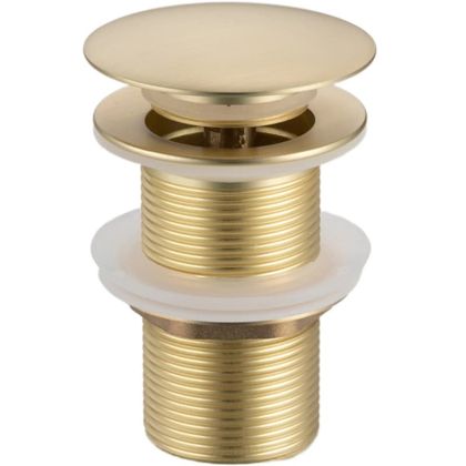 Златен матиран клик сифон за мивка за баня без преливник BALNEO A BRUSH GOLD