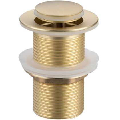 Златен матиран клик сифон за мивка за баня без преливник BALNEO B BRUSH GOLD