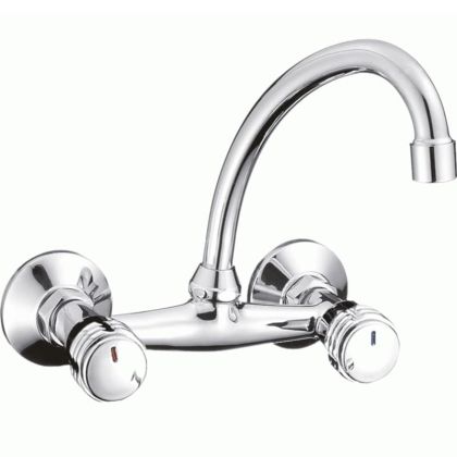 Смесител за кухня КУИК стенен с J-лебедка ICF 5015873C M7119
