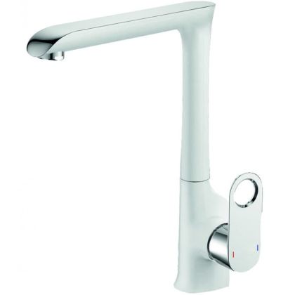 Бял висок смесител за кухня КАЛИЯ ICL 7317117W 7313