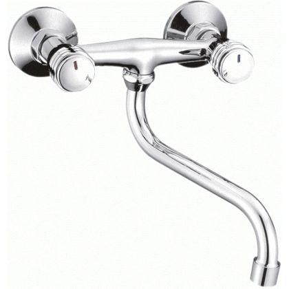 Смесител за кухня КУИК стенен с S-лебедка ICF 5015873C M7116