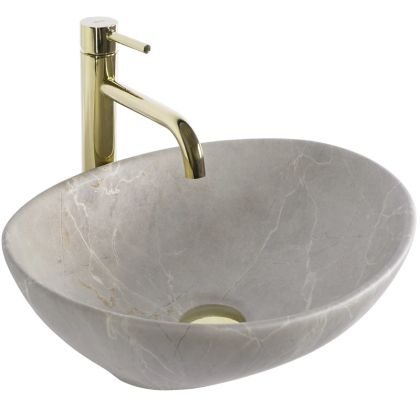 Мивка за баня за монтаж върху плот SOFIA BEIGE MATT 41х35 см