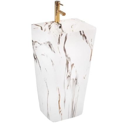 Свободно стояща мивка за баня ARIS MARBLE 44х38 см