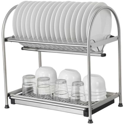 Двойна поставка за сушене на домакински прибори, чини и съдове ICKA 225C