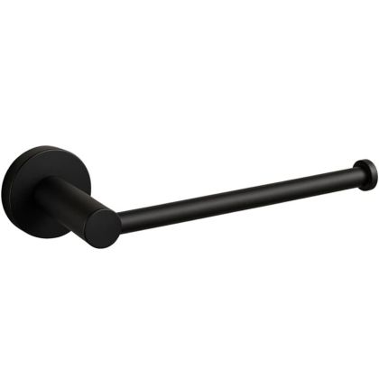 Черна поставка за тоалетна хартия без капак BALNEO QUBE BLACK