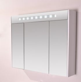 Шкаф за баня огледален горен с LED осветление ICMC 904650 UP 90 см