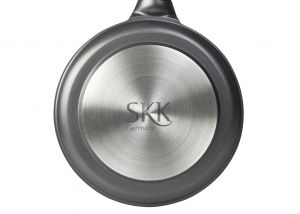 SKK Индукционен тиган WOK с мобилна дръжка и капак - h 8,5 см - ∅30